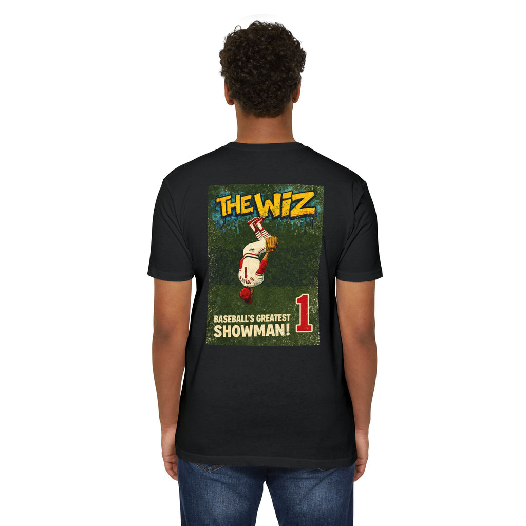 The Wiz Baseball T-Shirt — "Baseball's Greatest Showman" Vintage Poster Tee