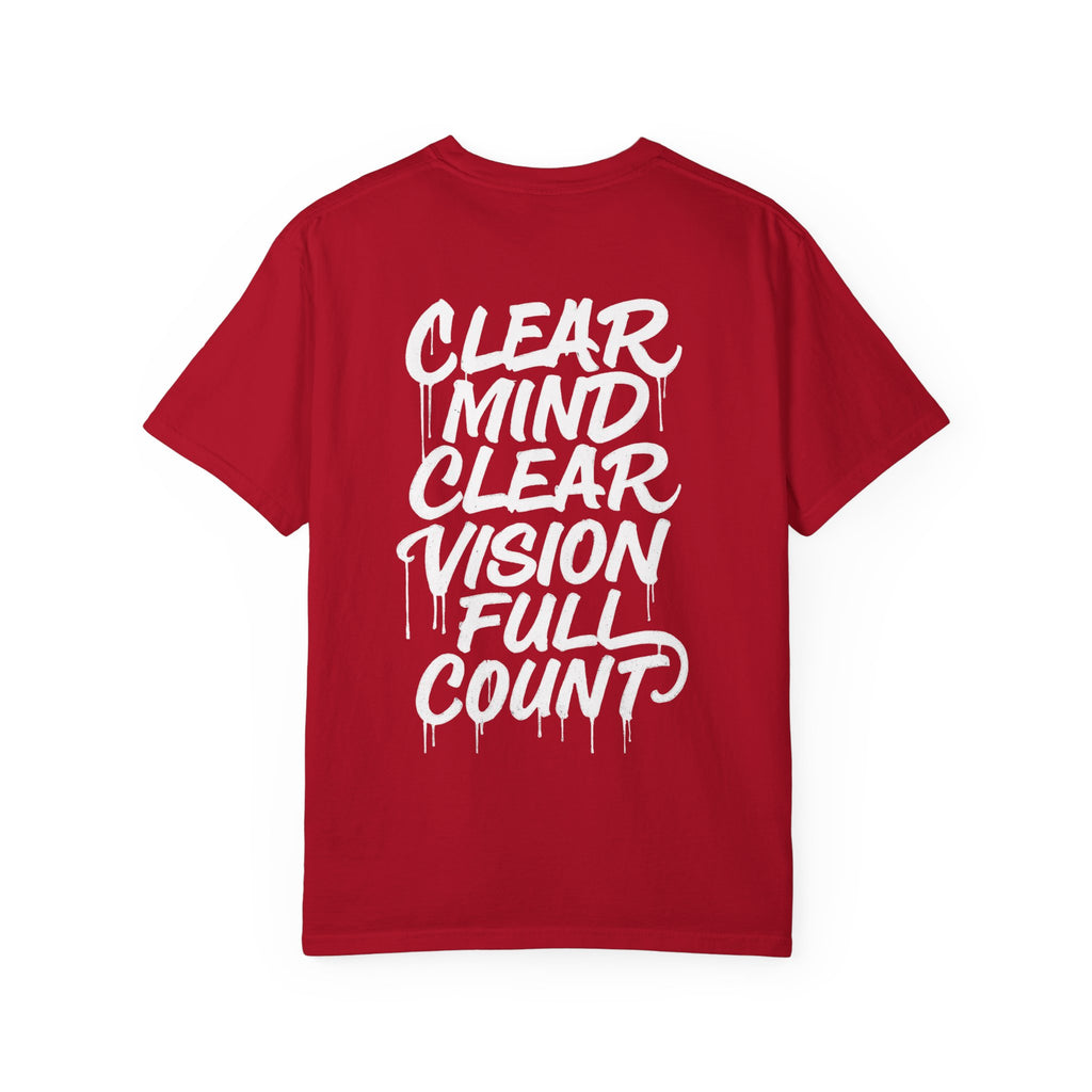 Clear Mind Clear Vision Full Count T-Shirt — Motivational Graphic Tee