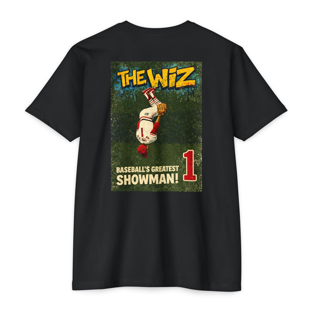 The Wiz Baseball T-Shirt — "Baseball's Greatest Showman" Vintage Poster Tee